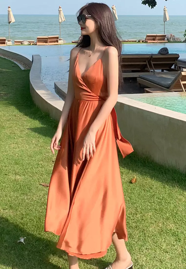 Sexy Lace Backless Holiday Style One-Piece Dress A21051312OR