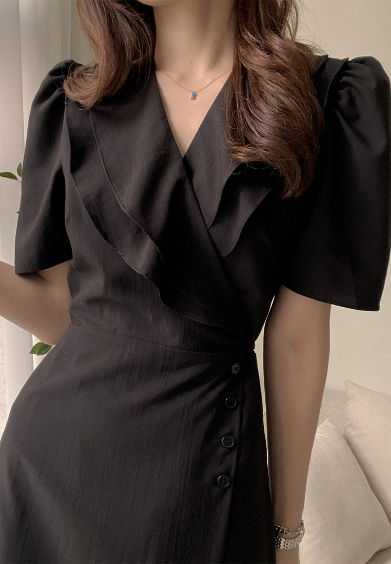 2024 Summer Elegant Waist Wrap Dress CA24041057BE