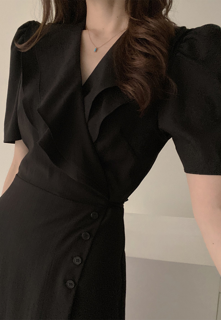 2024 Summer Elegant Waist Wrap Dress CA24041057BE