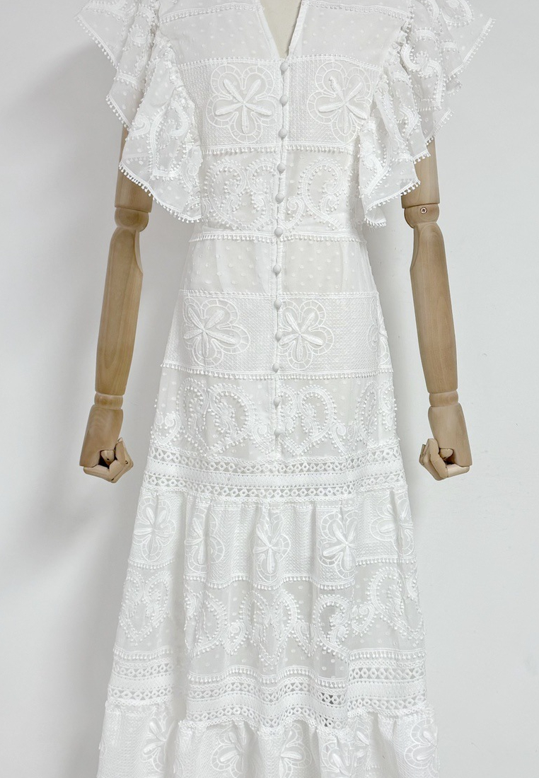 New slim-fitting embroidered dress CA25091457W