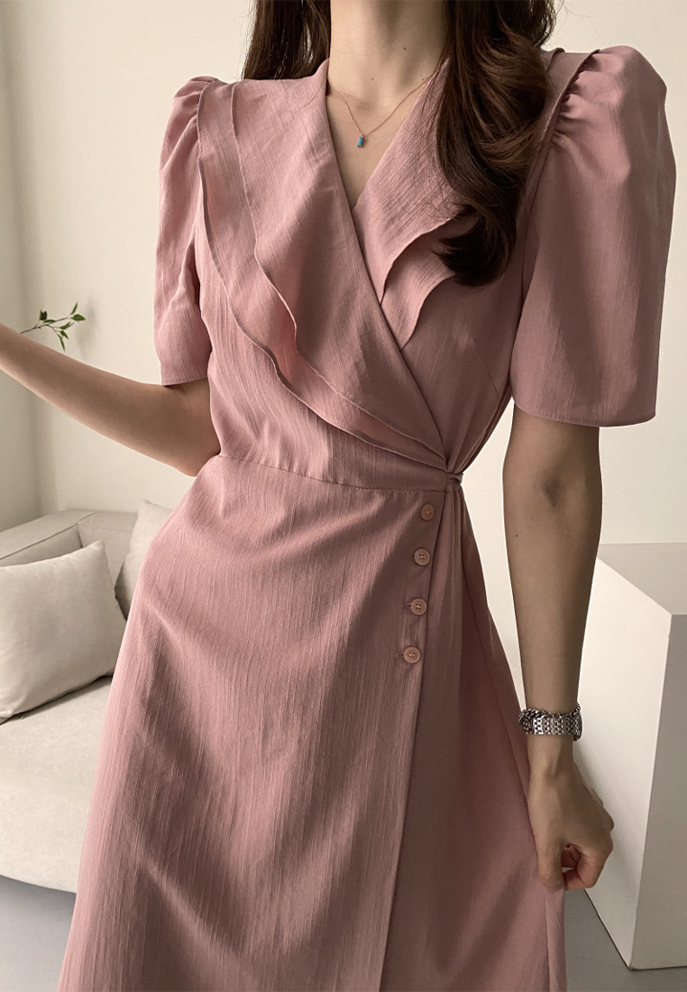 2024 Summer Elegant Waist Wrap Dress CA24041057BE