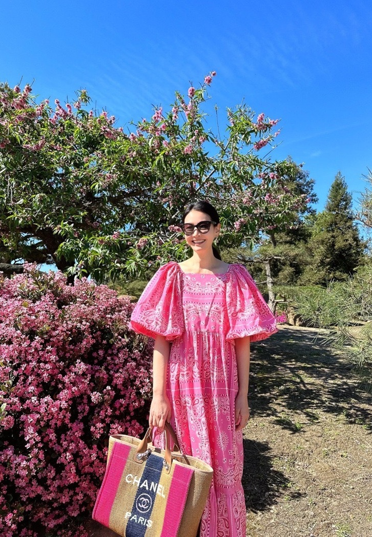 Korean chic summer puff sleeve dress CA25032401BL