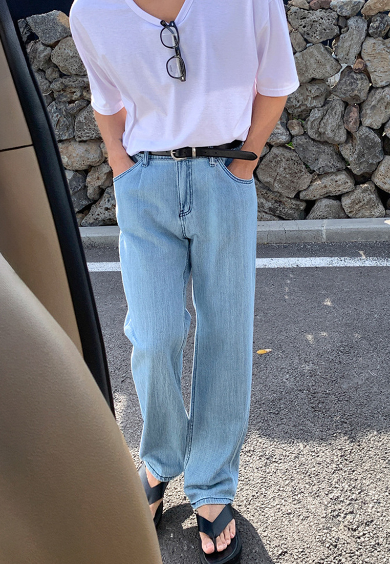 Men's Summer Vintage Washed Jeans CA24051459