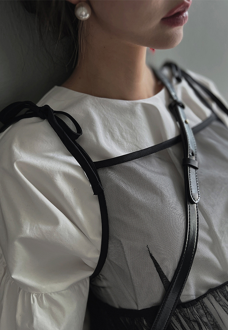 Korean Fashion Mesh Dress CA241128159W