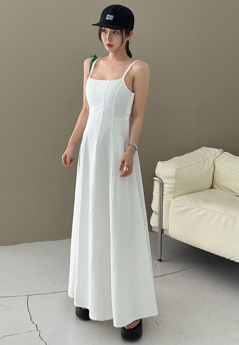 Summer new French denim dress backless suspender dress CA25060359BL