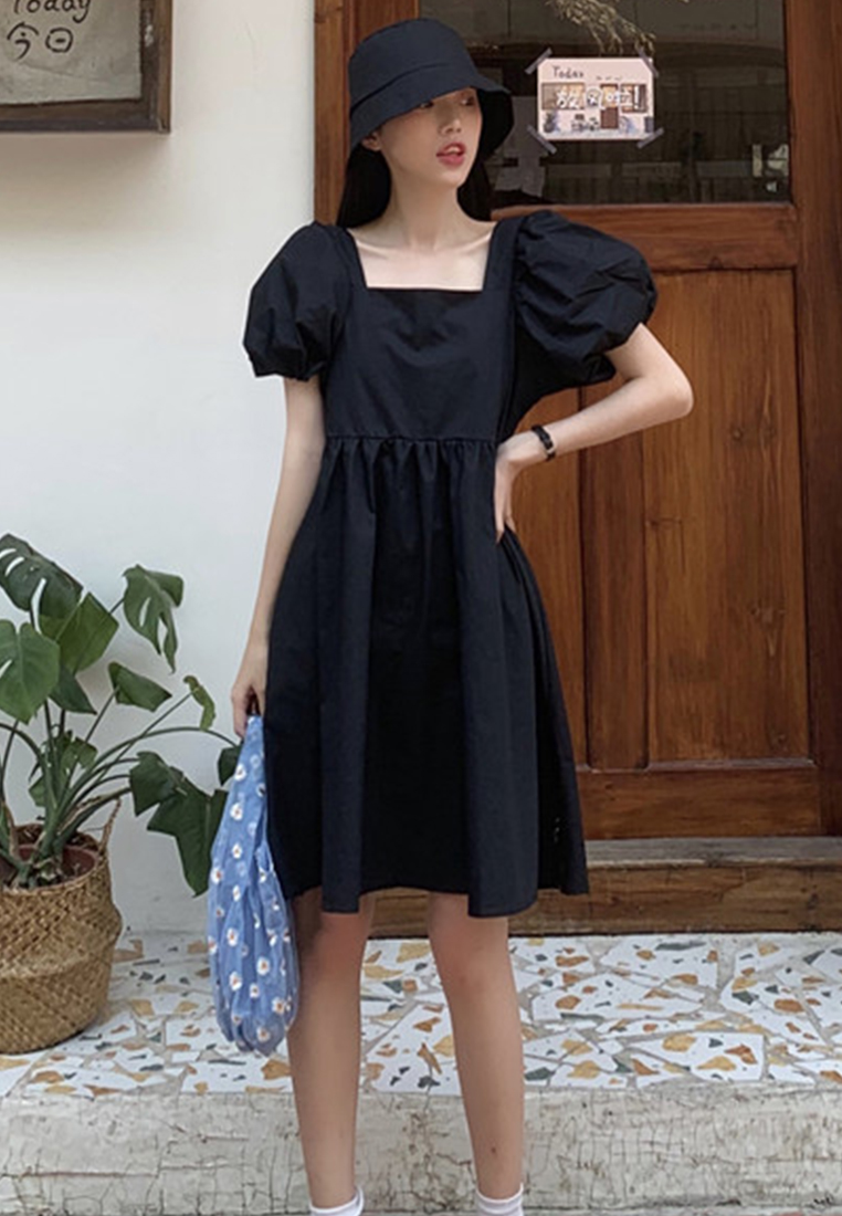 Korean Style Age-Reducing Doll One-Piece Dress A21051335BK-L