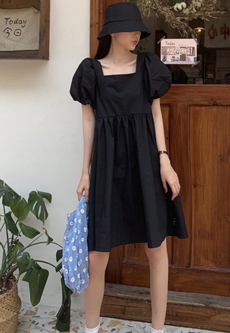 Korean Style Age-Reducing Doll One-Piece Dress A21051335BK-L