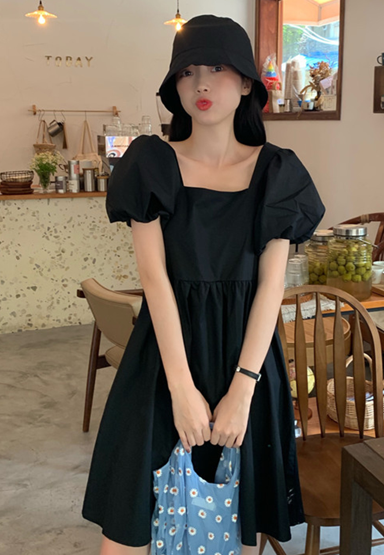 Korean Style Age-Reducing Doll One-Piece Dress A21051335BK-L