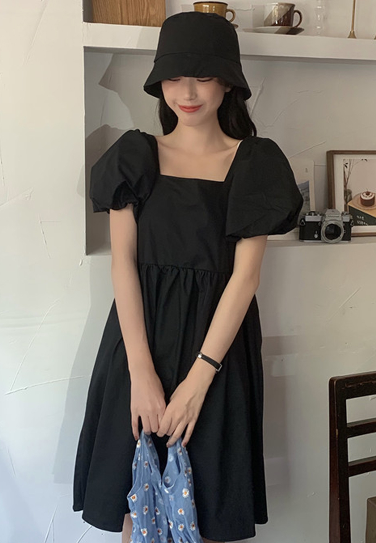 Korean Style Age-Reducing Doll One-Piece Dress A21051335BK-L