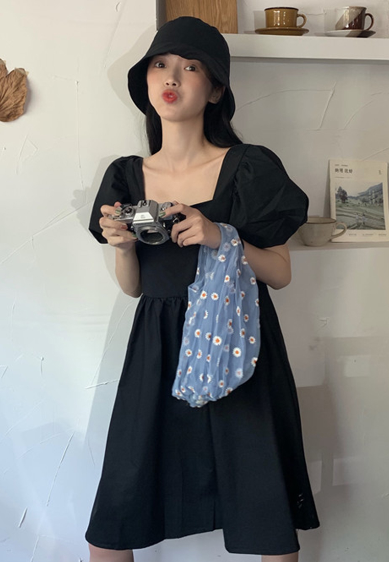 Korean Style Age-Reducing Doll One-Piece Dress A21051335BK-L