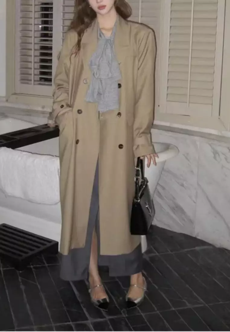 Boutique new high-end double-breasted long suit jacket K103101