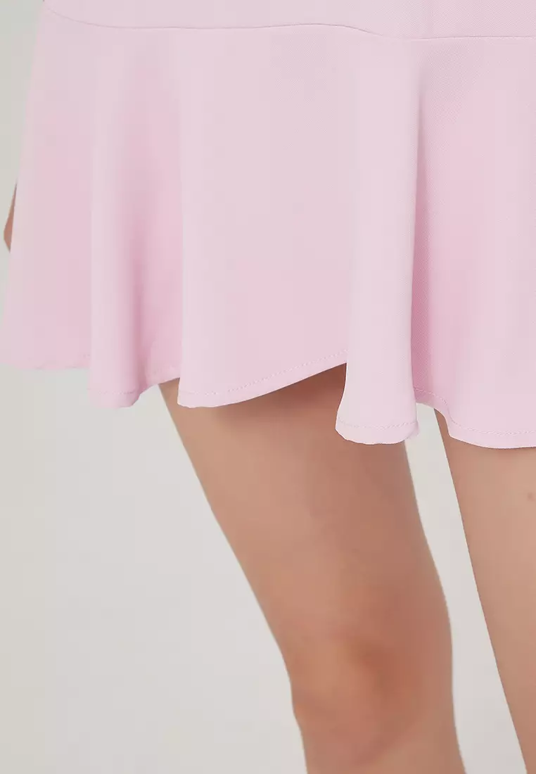 Temperament simple pure red matte satin one piece dress B22041208RD