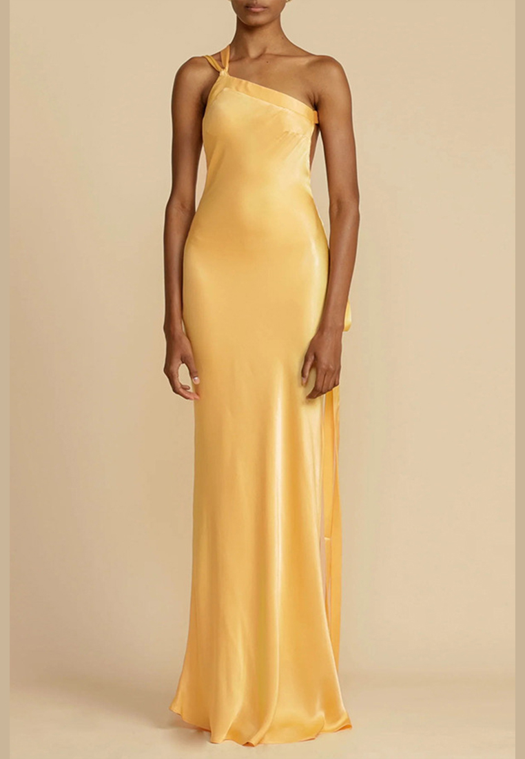 New slanted shoulder slim fit fashionable dress CA25042250YE