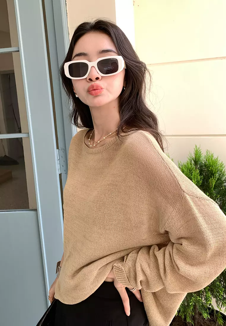 2024 New Long Sleeve Loose Fashion Top CA24092501DGBL