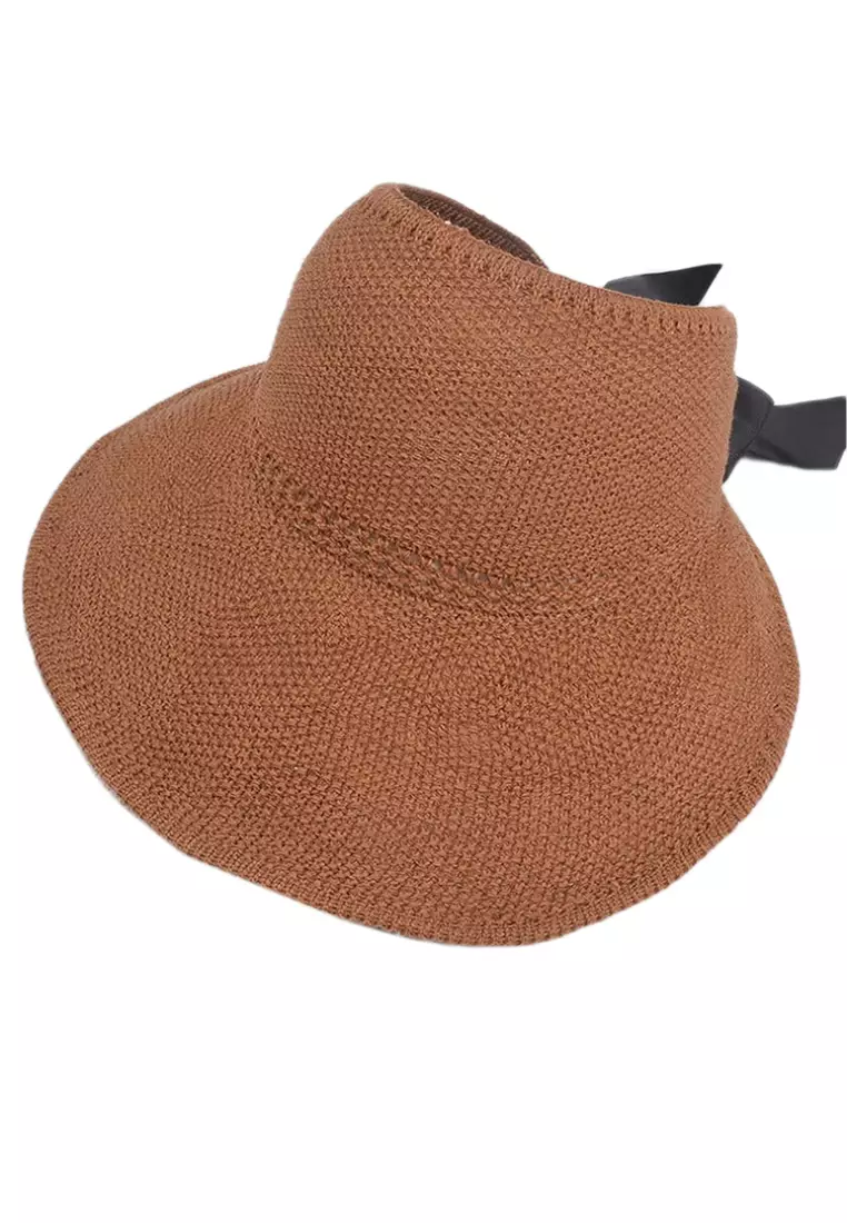 Bow Hollow Big Brim Folding Sunshade Fisherman Caps A22062408PI