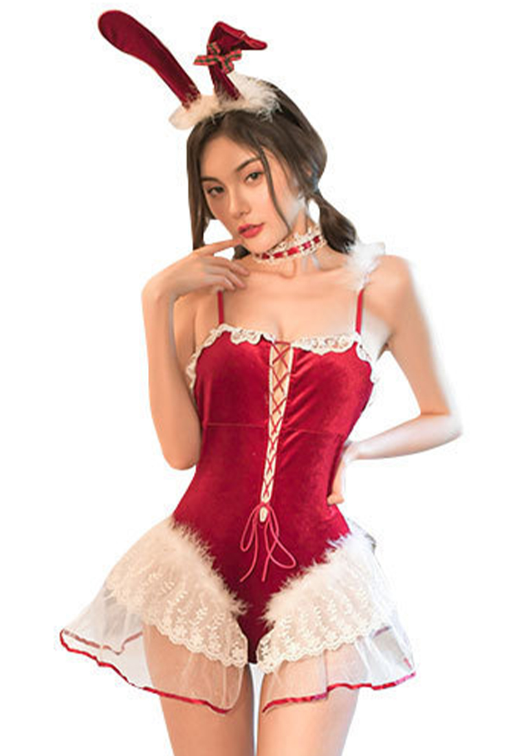 Limited edition new French lace sexy slip nightdress christmas gift CA121706