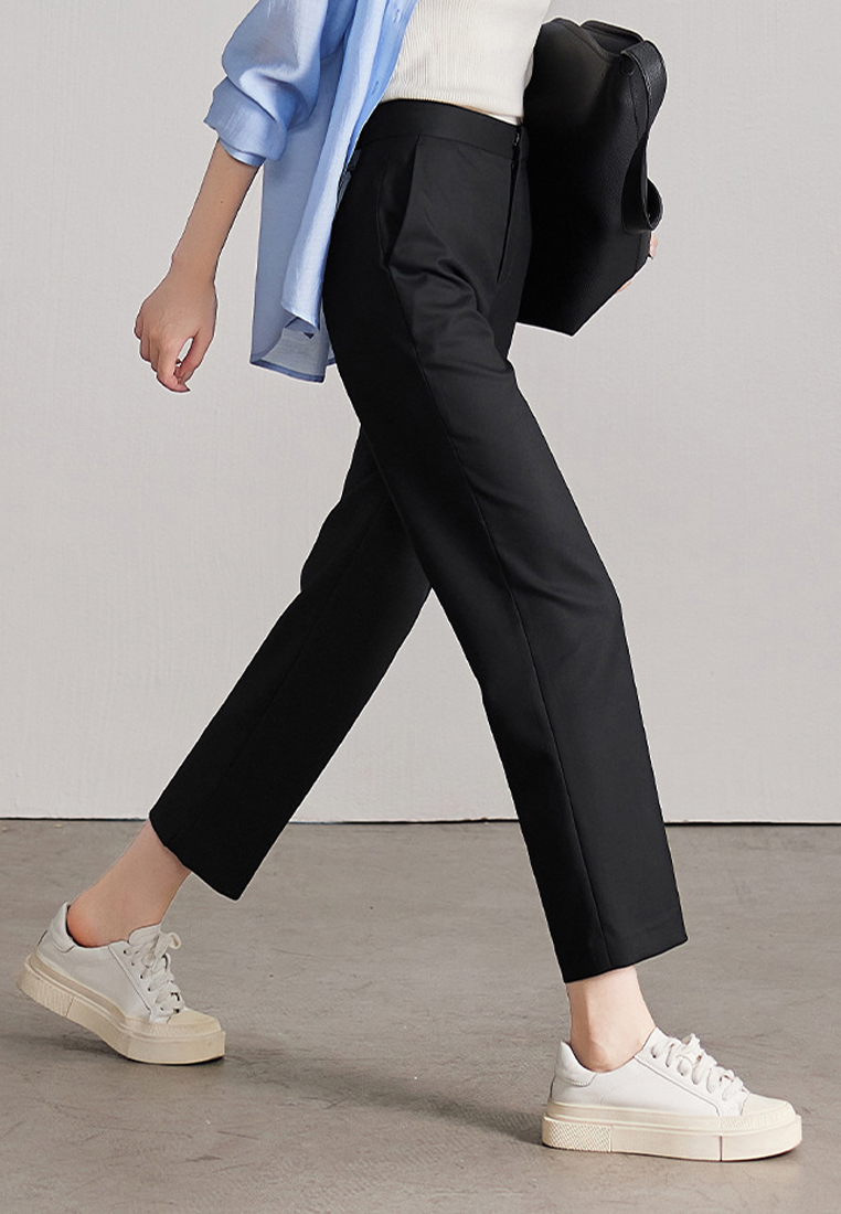 New loose-fitting simple straight-leg suit pants CA24030706GY