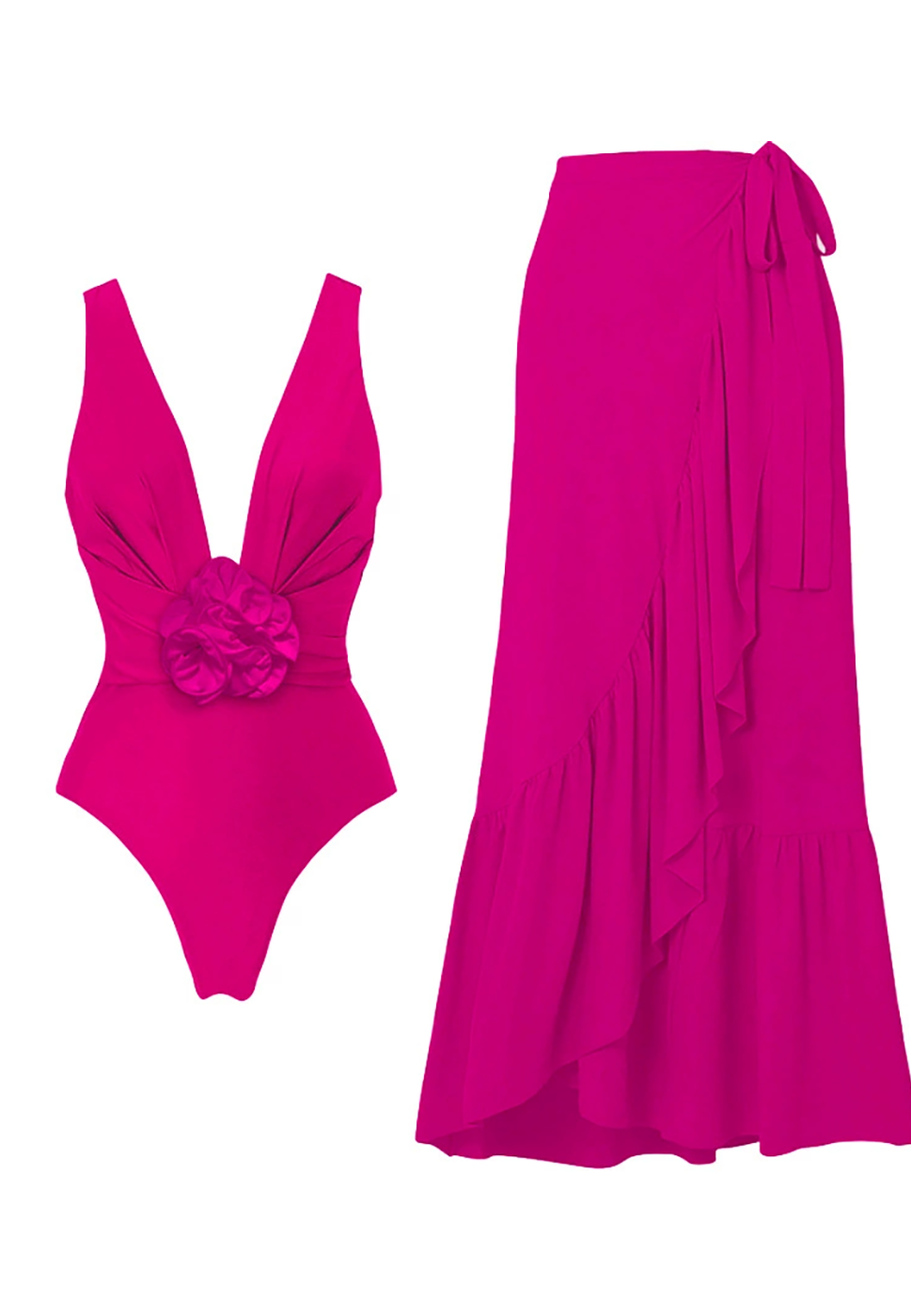 European and American retro one-piece swimsuit set CA25030506RD