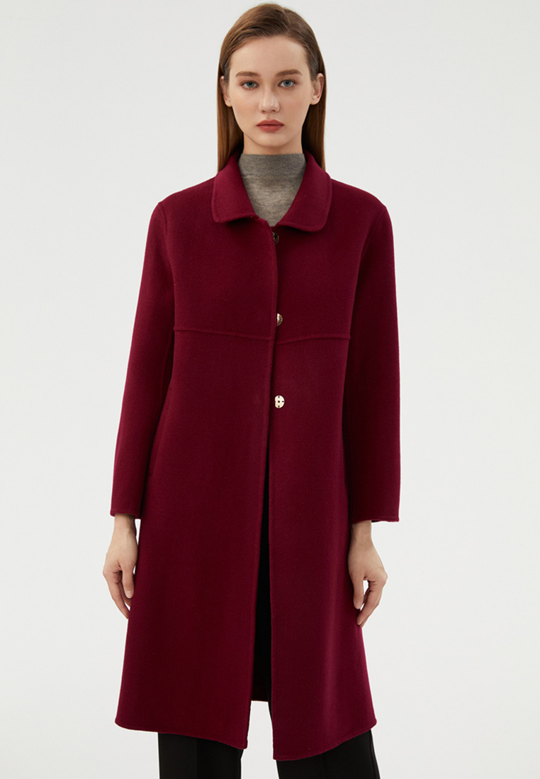 New Autumn/Winter Pure Wool Double-Sided Fleece Overcoat CA25110306BK