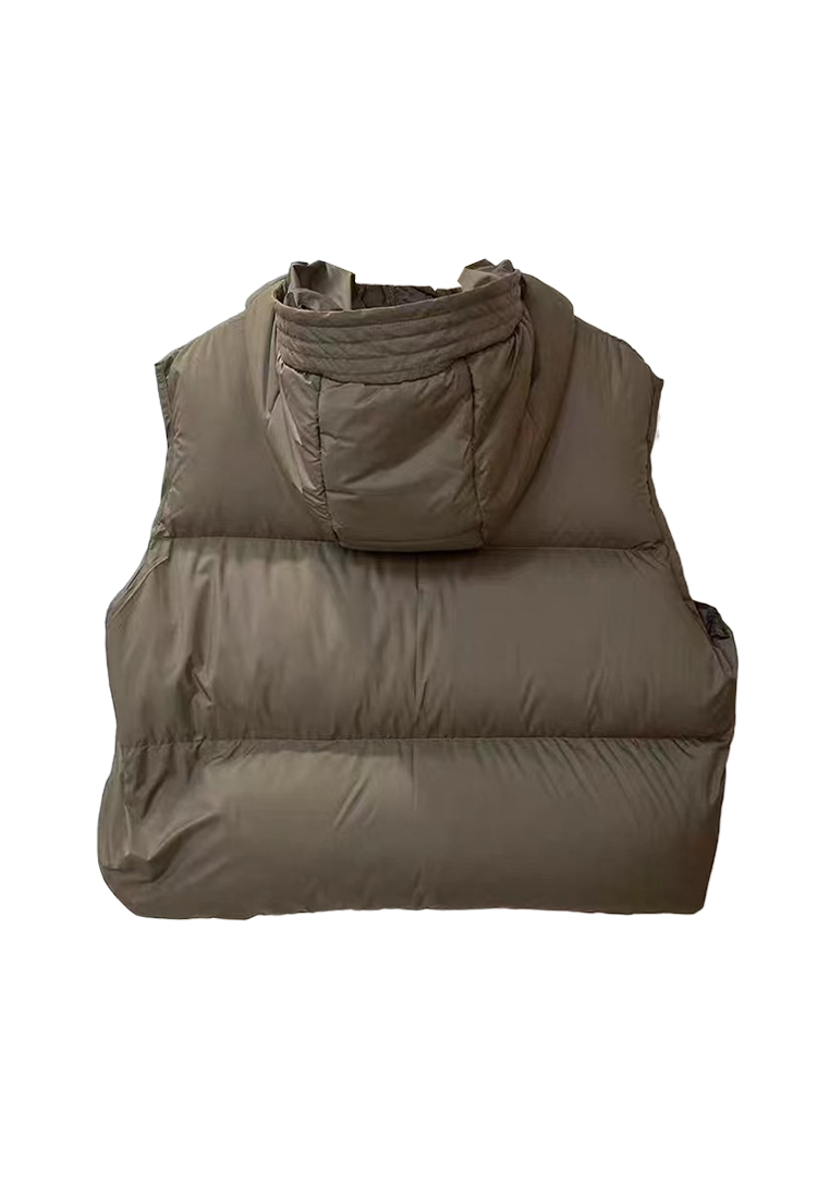 Light and warm fluffy 90% down hooded down jacket CA24112106GY