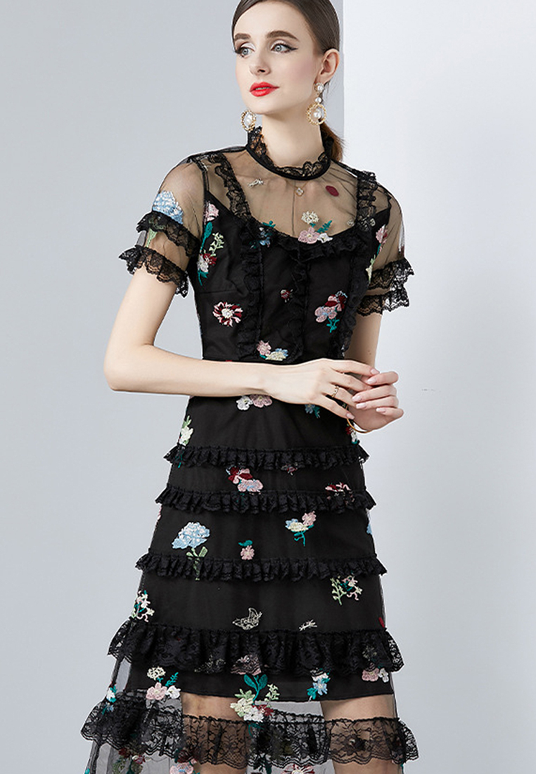 2024 New Summer Mesh Dress CA24032606BK