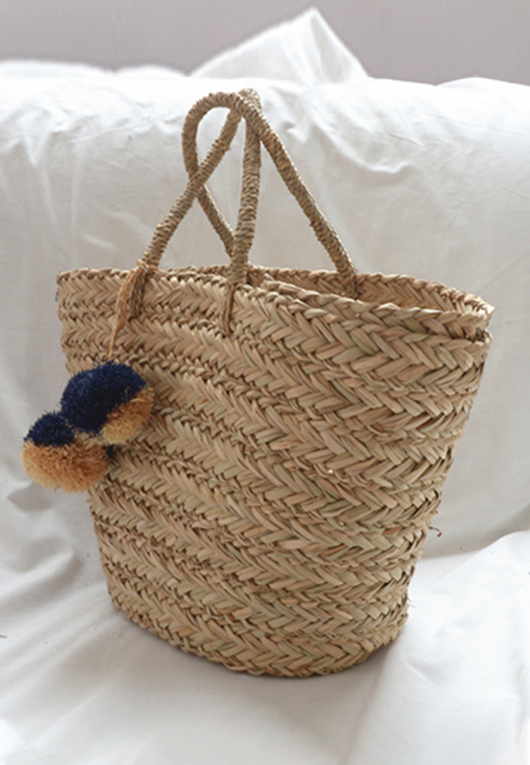 New Women's Raffia Ball Hand-woven BagCA24061706