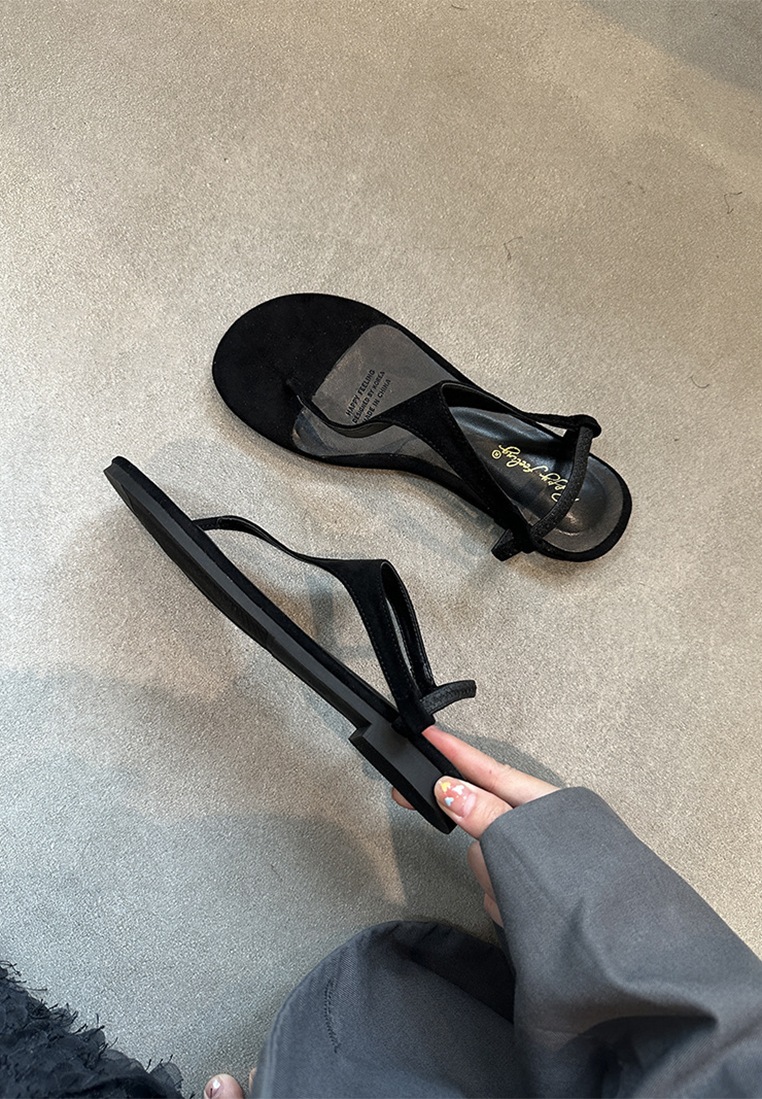 Retro Flip Flops Flat Sandals CA25042206BK