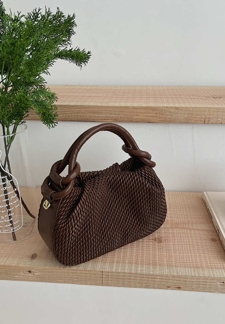 Retro Style Woven PU Leather Crossbody Bag K26051904