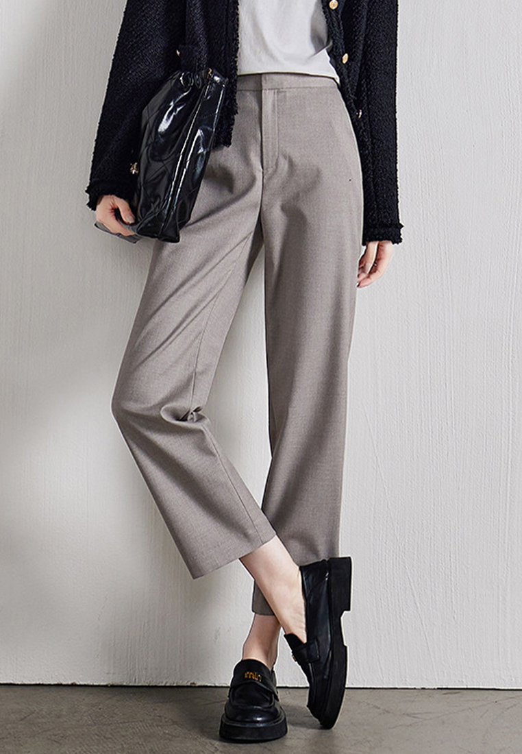 New loose-fitting simple straight-leg suit pants CA24030706GY