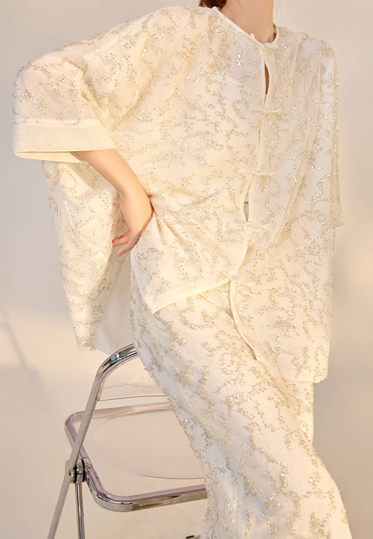 2024 Temperament embroidered fashionable top CA24090306W