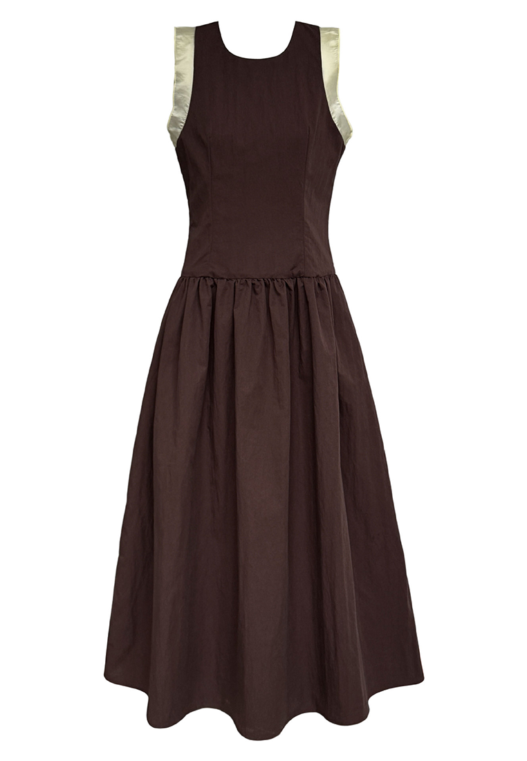 New spring color matching sleeveless dress CA25032706W