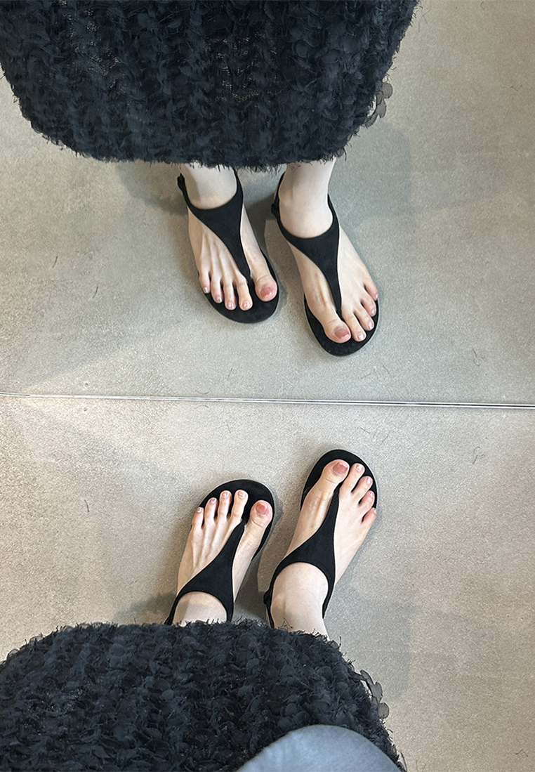 Retro Flip Flops Flat Sandals CA25042206BK