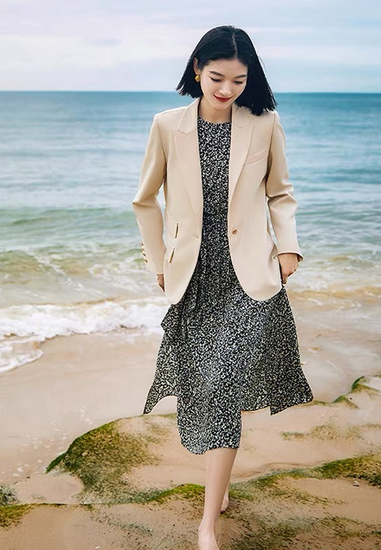 Casual niche pendant feeling women's small suit CA090806