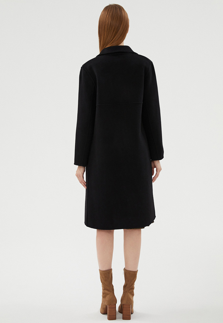 New Autumn/Winter Pure Wool Double-Sided Fleece Overcoat CA25110306BK