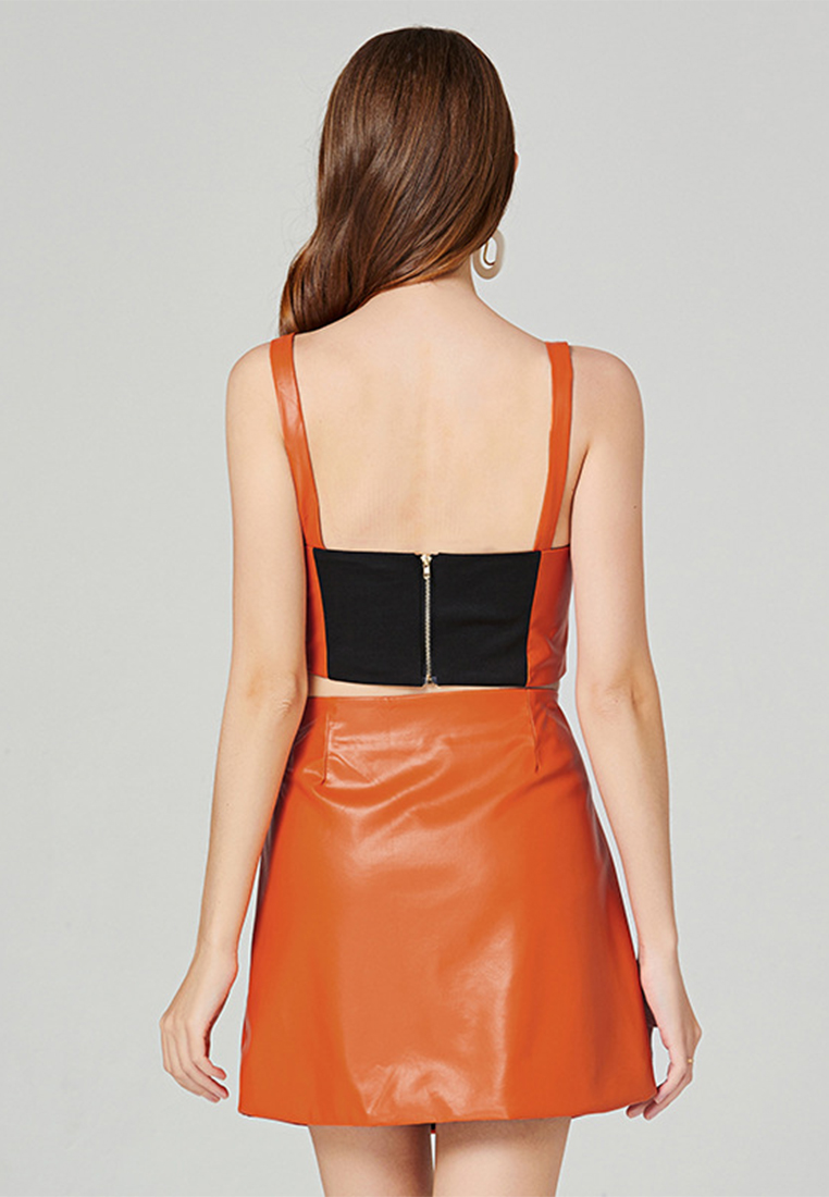 New PU Leather Suspenders Fashion Set A021906YE