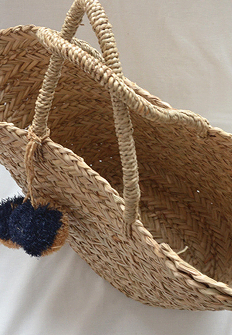 New Women's Raffia Ball Hand-woven BagCA24061706