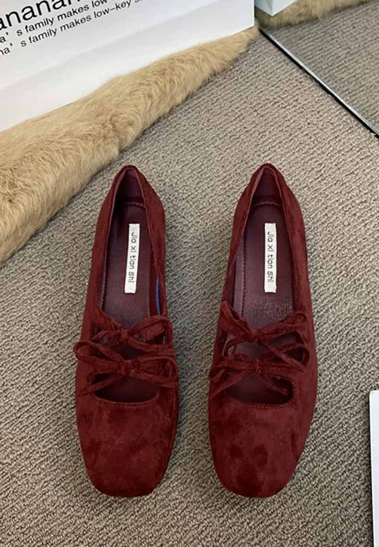 Vintage Double Bow Mary Jane Shoes CA25090206RD