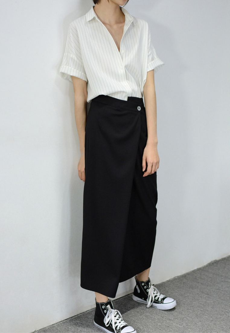 Fashionable elegant irregular solid color skirt CA101906