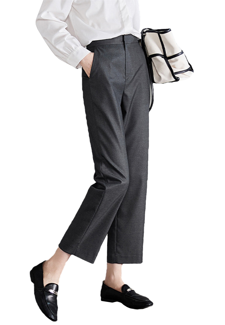 New loose-fitting simple straight-leg suit pants CA24030706GY