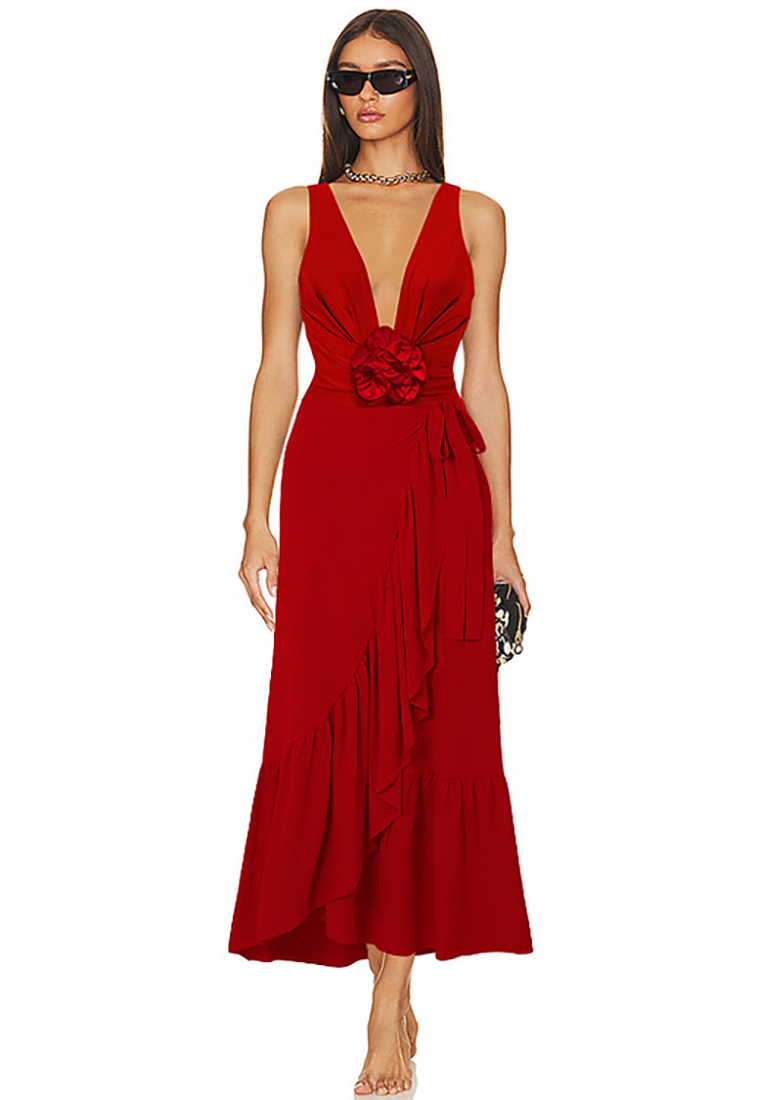 European and American retro one-piece swimsuit set CA25030506RD