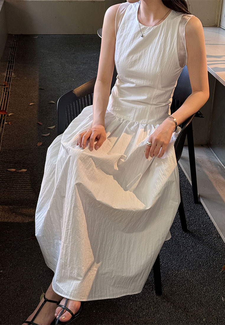 New spring color matching sleeveless dress CA25032706W