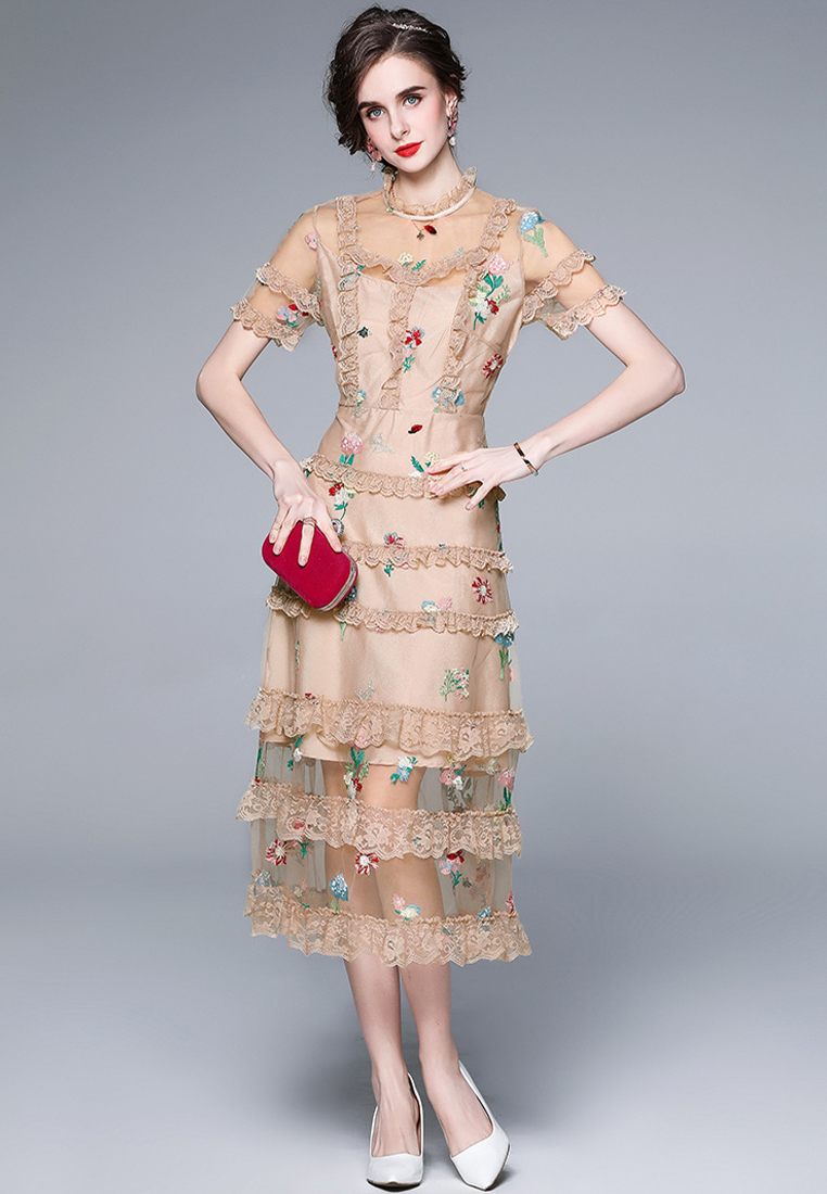 2024 New Summer Mesh Dress CA24032606BK