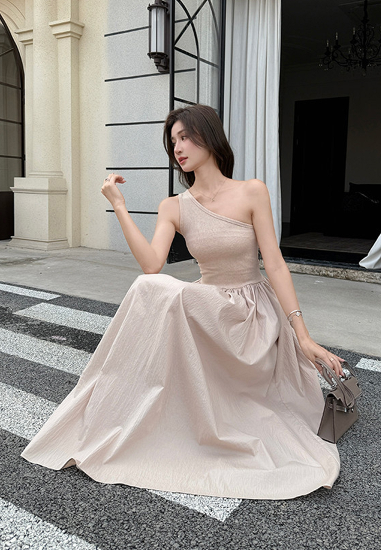 Summer Temperament Sleeveless Splicing Dress CA25060306BK