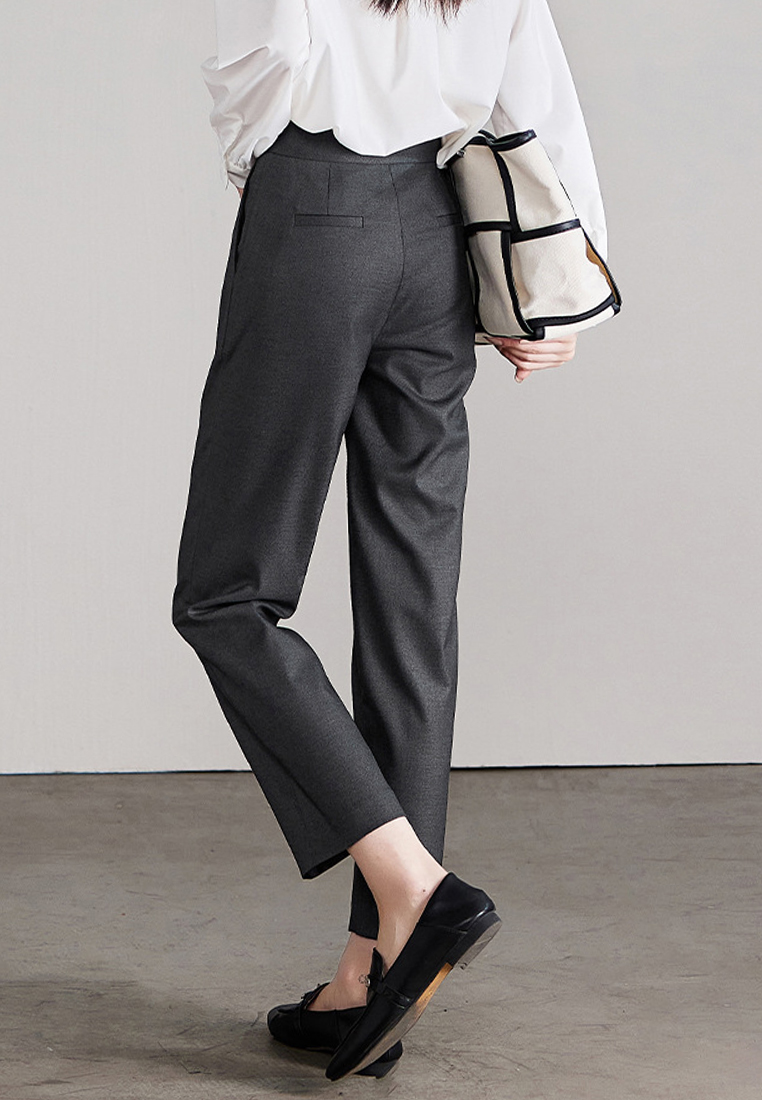 New loose-fitting simple straight-leg suit pants CA24030706GY