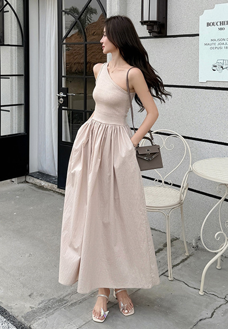 Summer Temperament Sleeveless Splicing Dress CA25060306BK