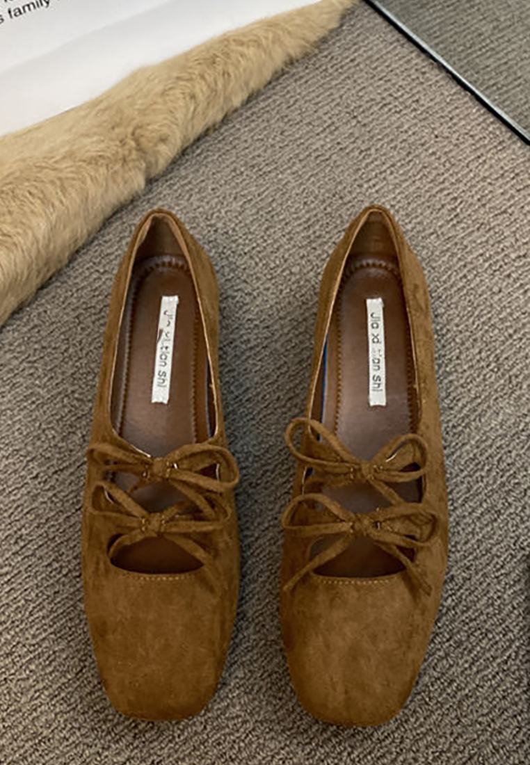 Vintage Double Bow Mary Jane Shoes CA25090206RD