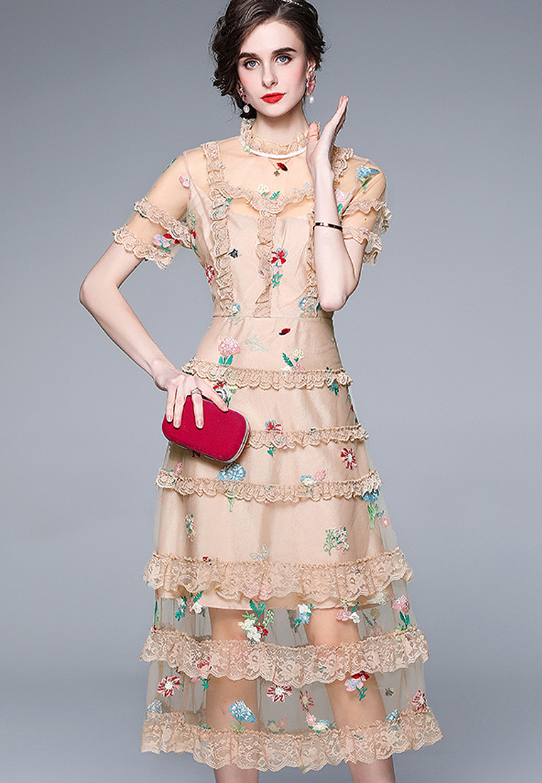 2024 New Summer Mesh Dress CA24032606BK