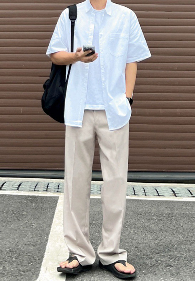 Men's summer simple short-sleeved shirt CA24051461W