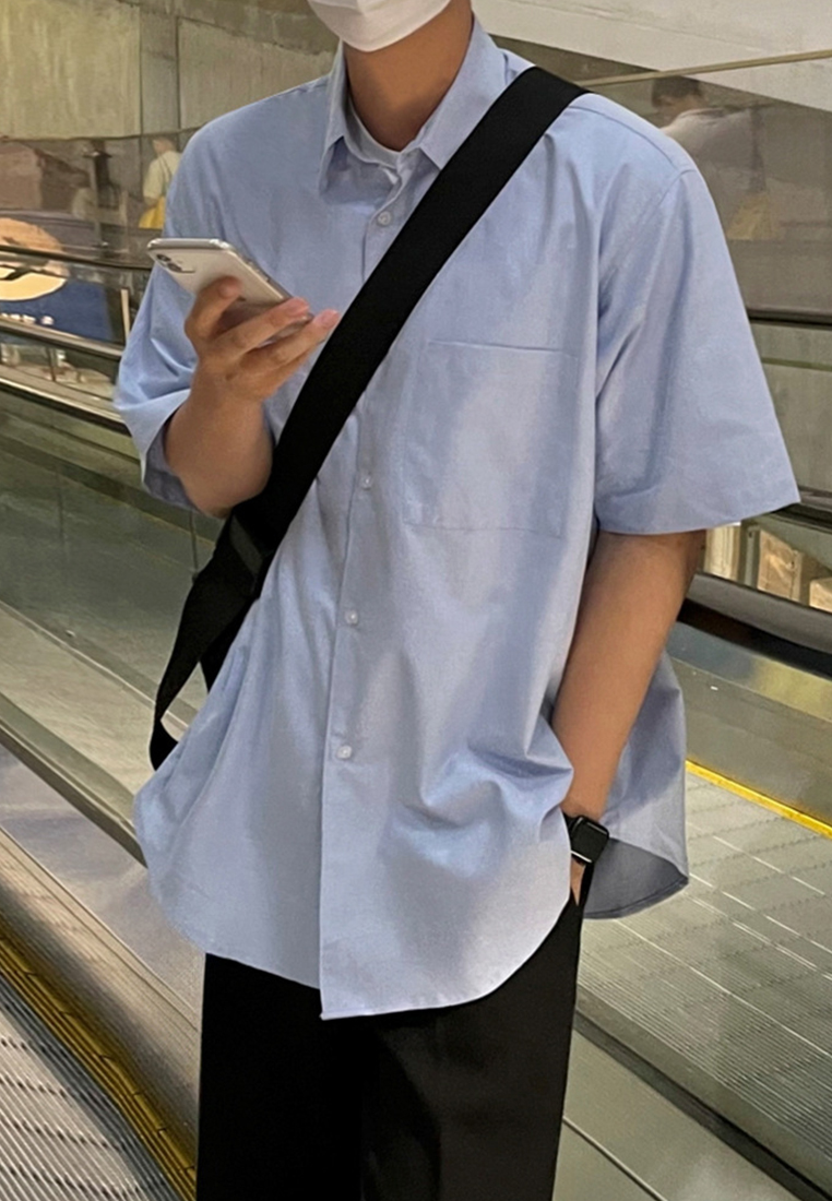 Men's summer simple short-sleeved shirt CA24051461W