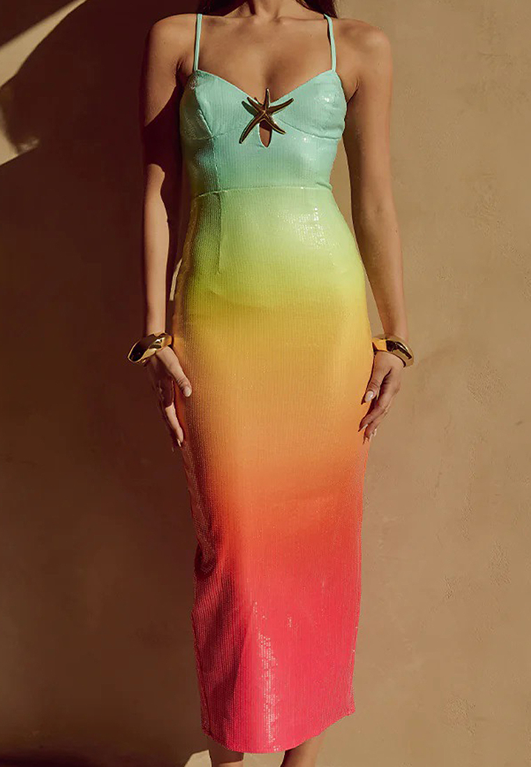 New suspender sequin printed dress CA25042261BE